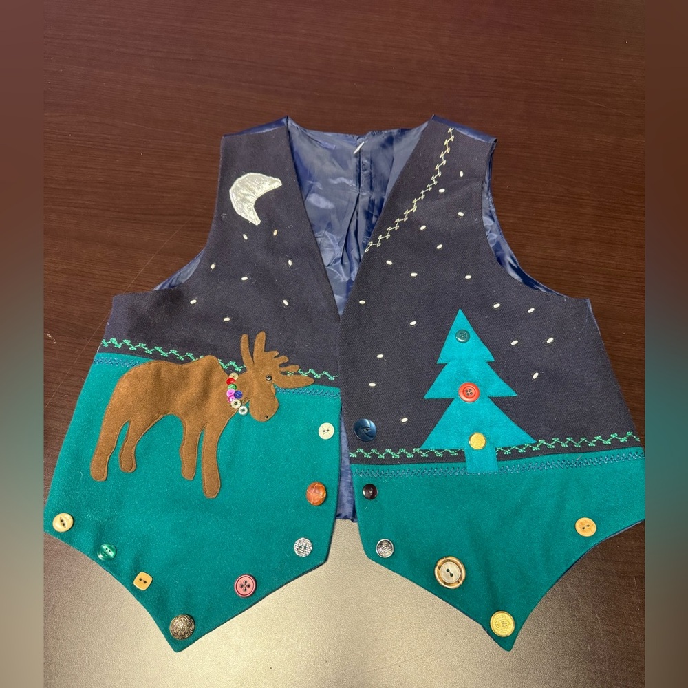 Vtg Christmas Women’s Vest Size Small